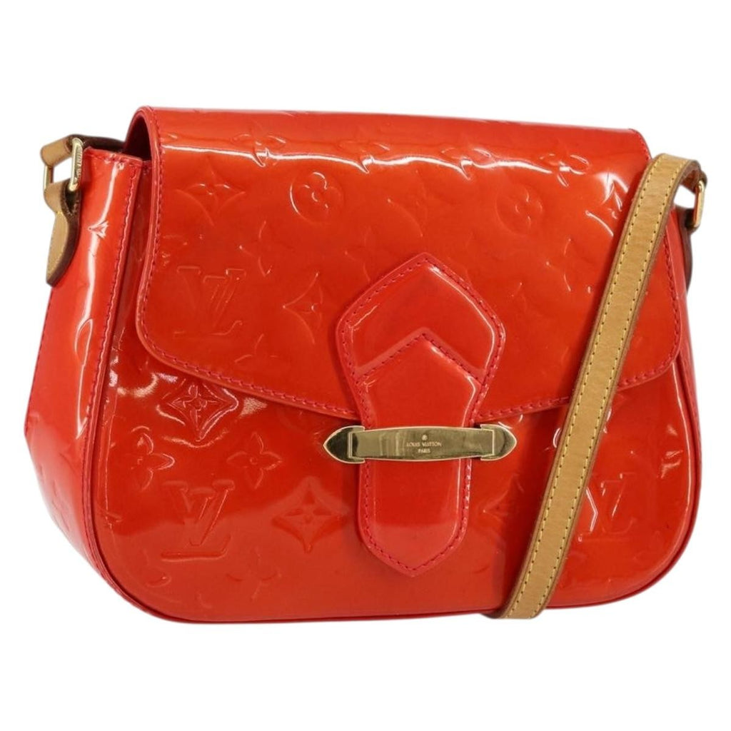 Louis Vuitton Bellflower Handbag Monogram Vernis Red Patent_Leather Shoulder Bag Bag (Pre-Owned)