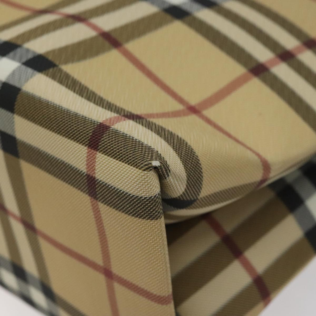Burberry Nova Check Handbag Nova Check Canvas Beige Canvas Handbag (Pre-Owned)