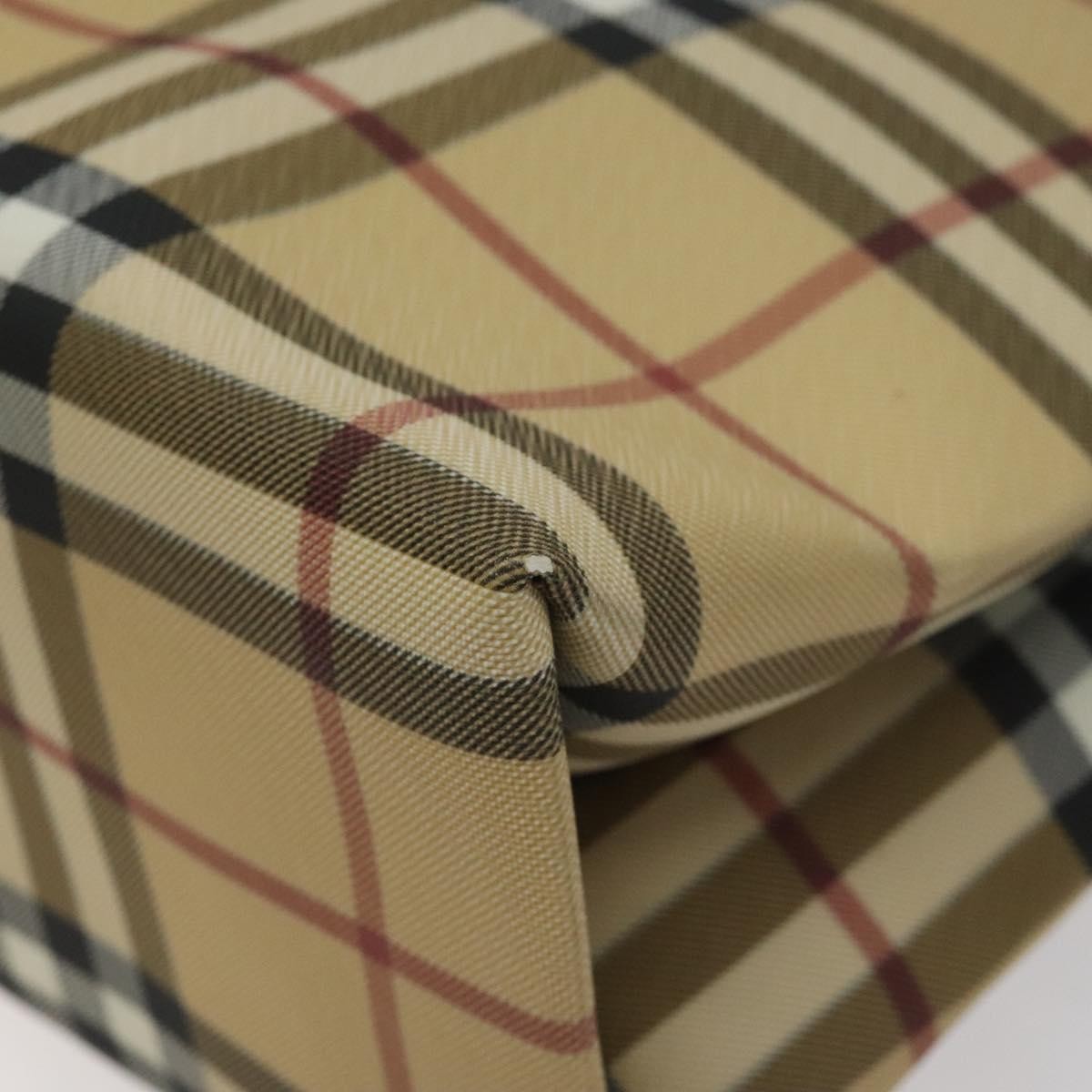 Burberry Nova Check Handbag Nova Check Canvas Beige Canvas Handbag (Pre-Owned)