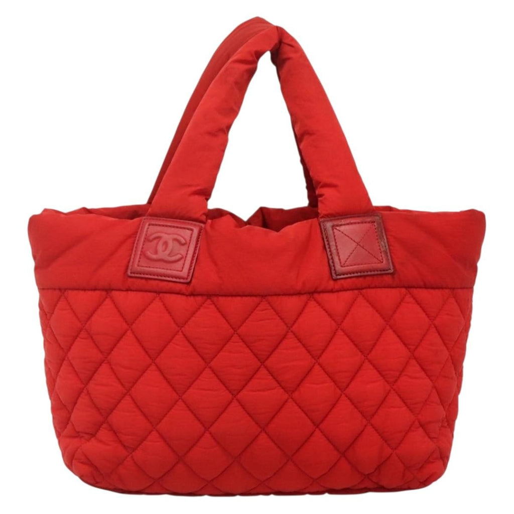 Chanel Coco Cocoon Reversible Tote Quilted Nylon Red Nylon Tote Bag Bag (Pre-Owned)