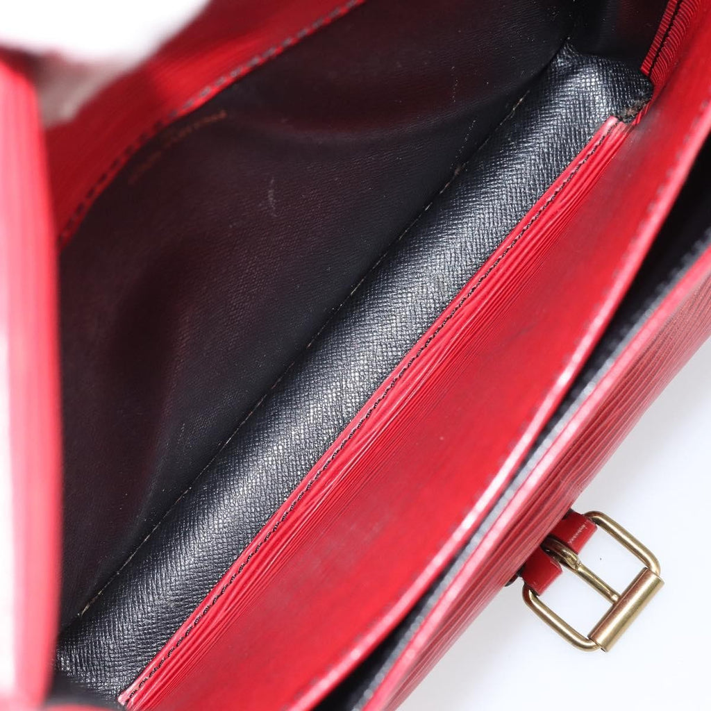 Louis Vuitton Cartouchiere Handbag Epi Leather Red Leather Shoulder Bag Bag (Pre-Owned)