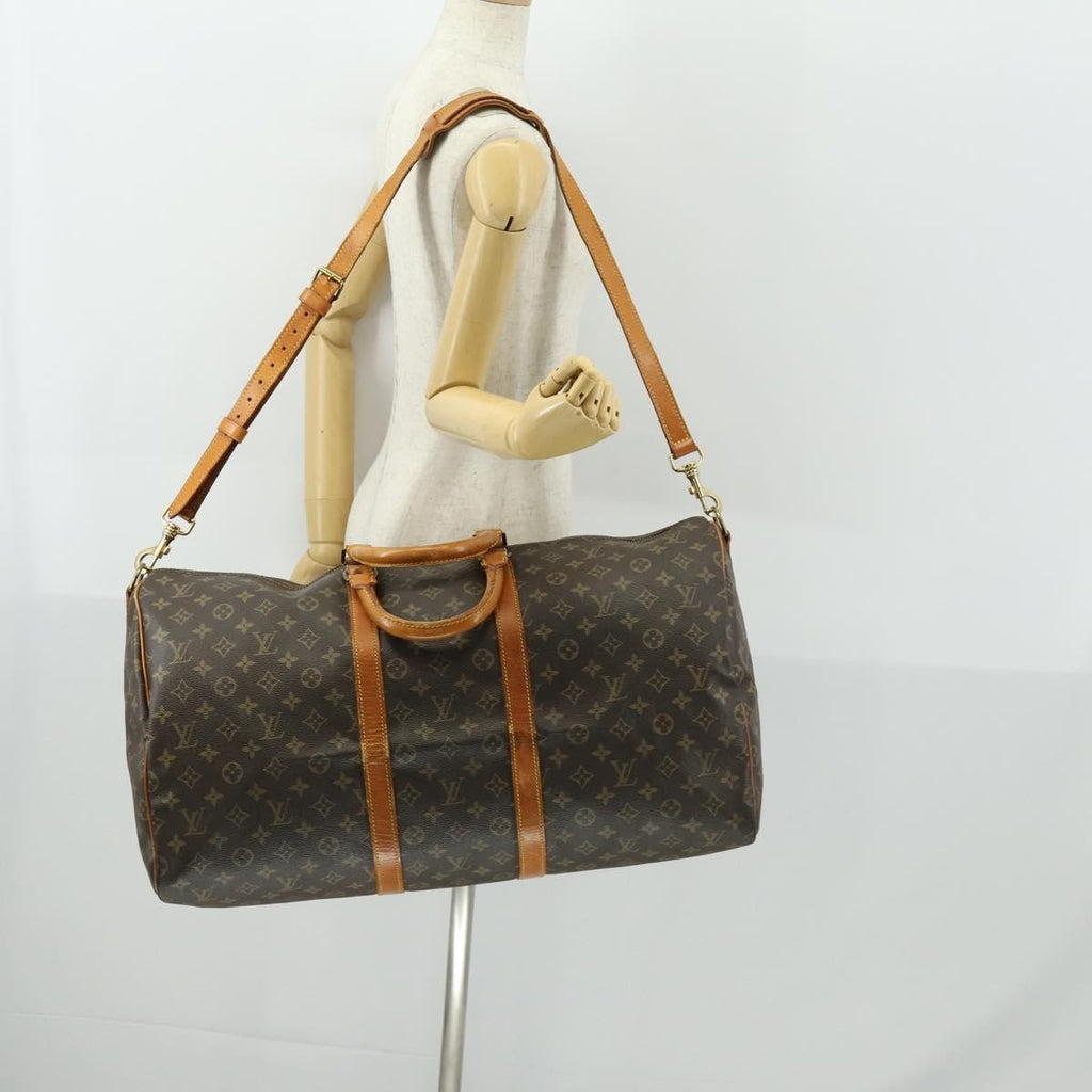 Louis Vuitton Keepall Bandouliere Bag Monogram Canvas Brown Canvas Travel Bag Bag (Pre-Owned)