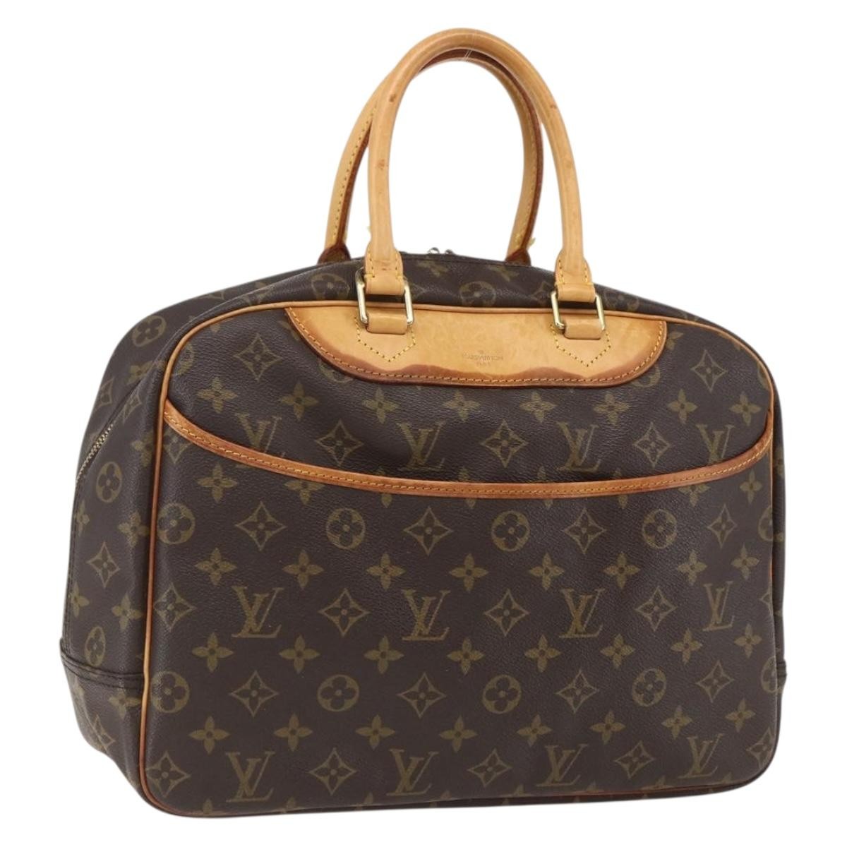 Louis Vuitton Deauville Handbag Monogram Canvas Brown Canvas Handbag (Pre-Owned)