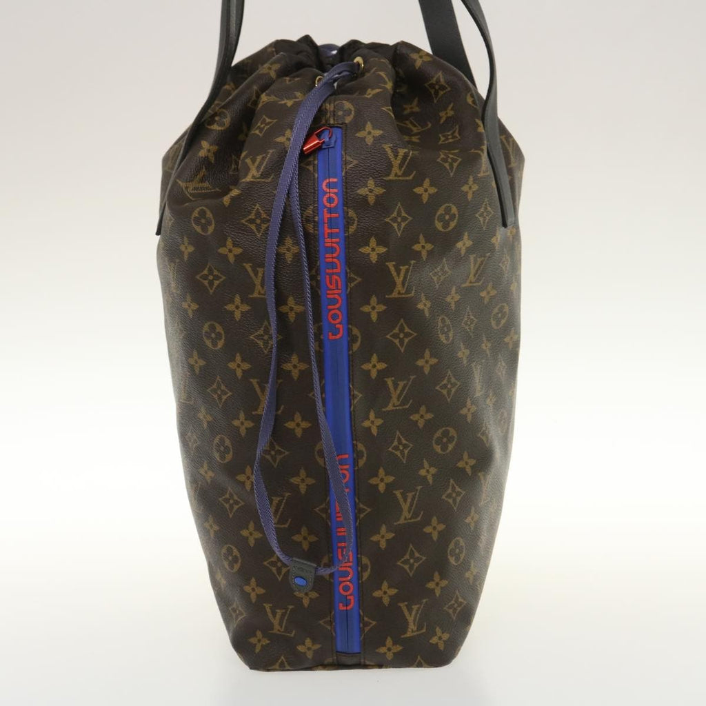Louis Vuitton Cabas Light Drawstring Bag Monogram Split Canvas Brown Canvas Tote Bag Bag (Pre-Owned)