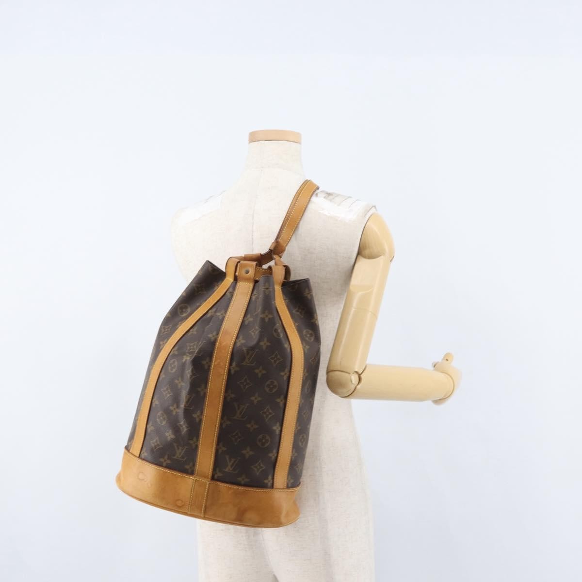 Louis Vuitton Randonnee Backpack Monogram Canvas Brown Canvas Shoulder Bag Bag (Pre-Owned)