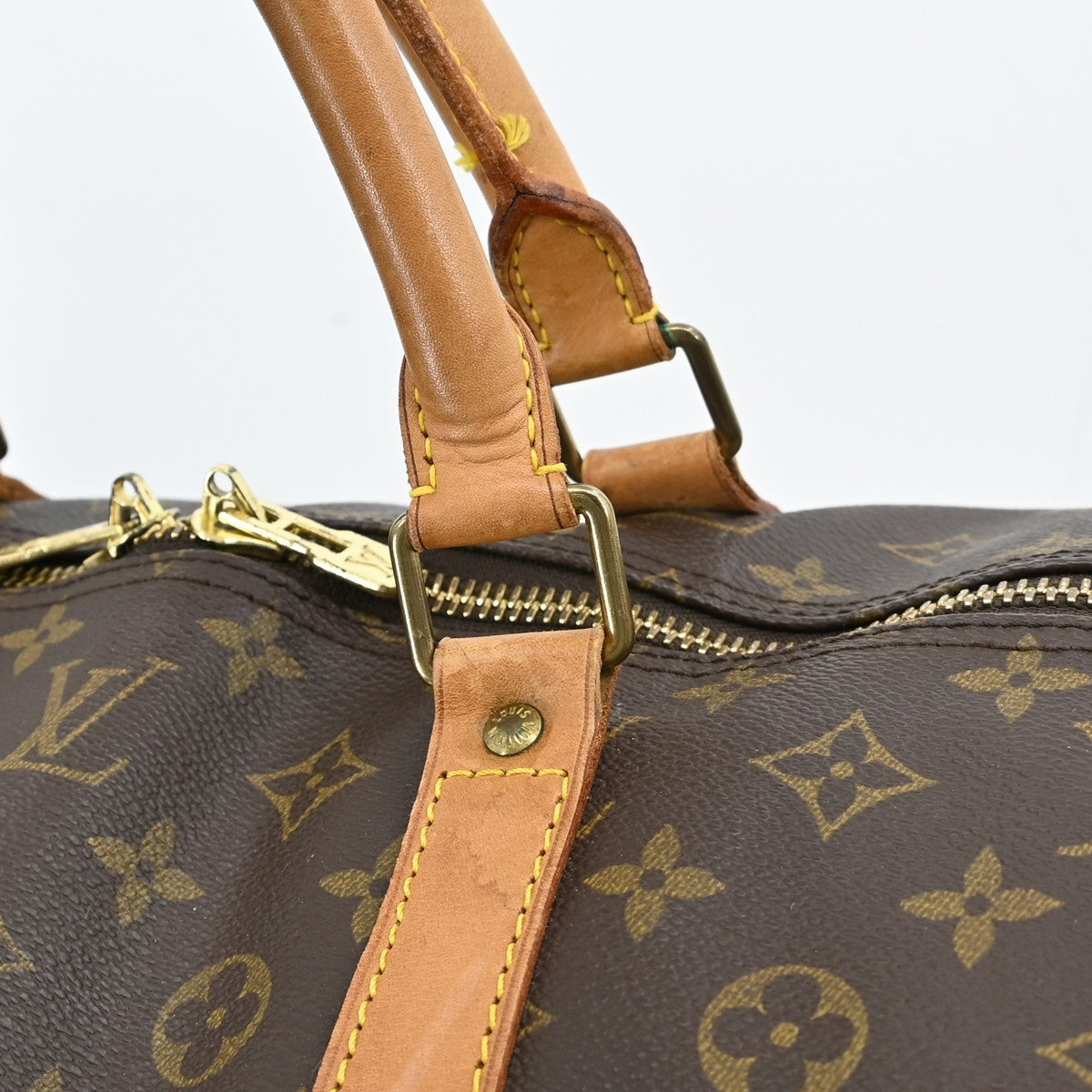 Louis Vuitton Keepall Bandouliere Bag Monogram Canvas Brown Canvas Travel Bag Bag (Pre-Owned)