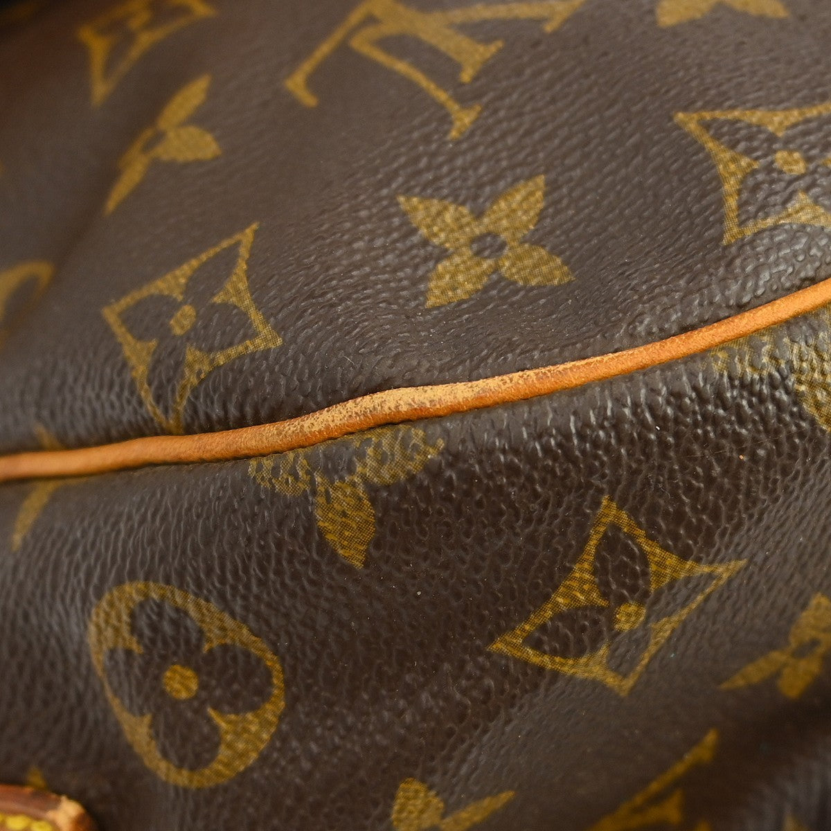 Louis Vuitton Saumur Handbag Monogram Canvas Brown Canvas Shoulder Bag Bag (Pre-Owned)