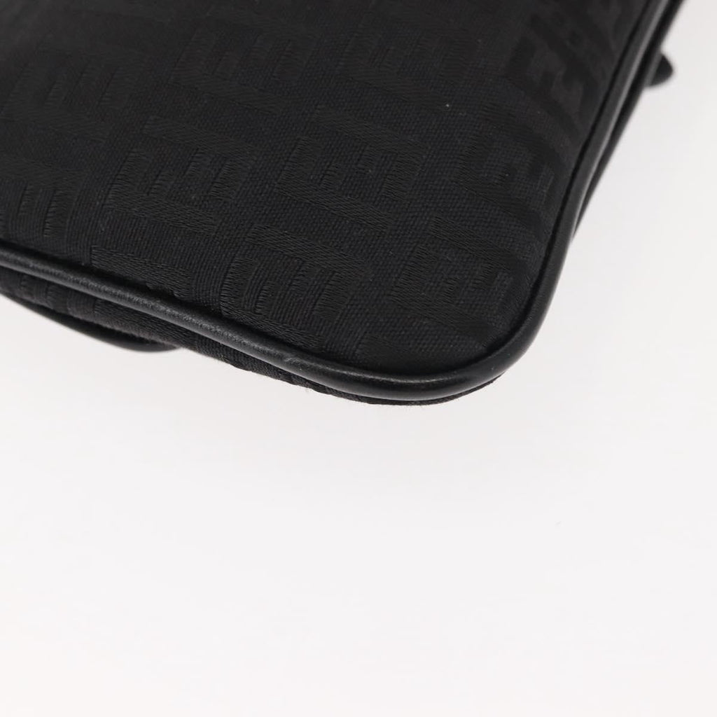 Fendi Ff Logo Pouch Canvas Black Canvas Clutche & Pouche Bag (Pre-Owned)
