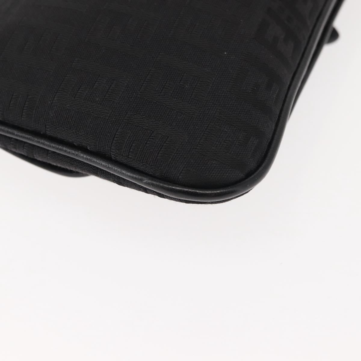 Fendi Ff Logo Pouch Canvas Black Canvas Clutche & Pouche Bag (Pre-Owned)