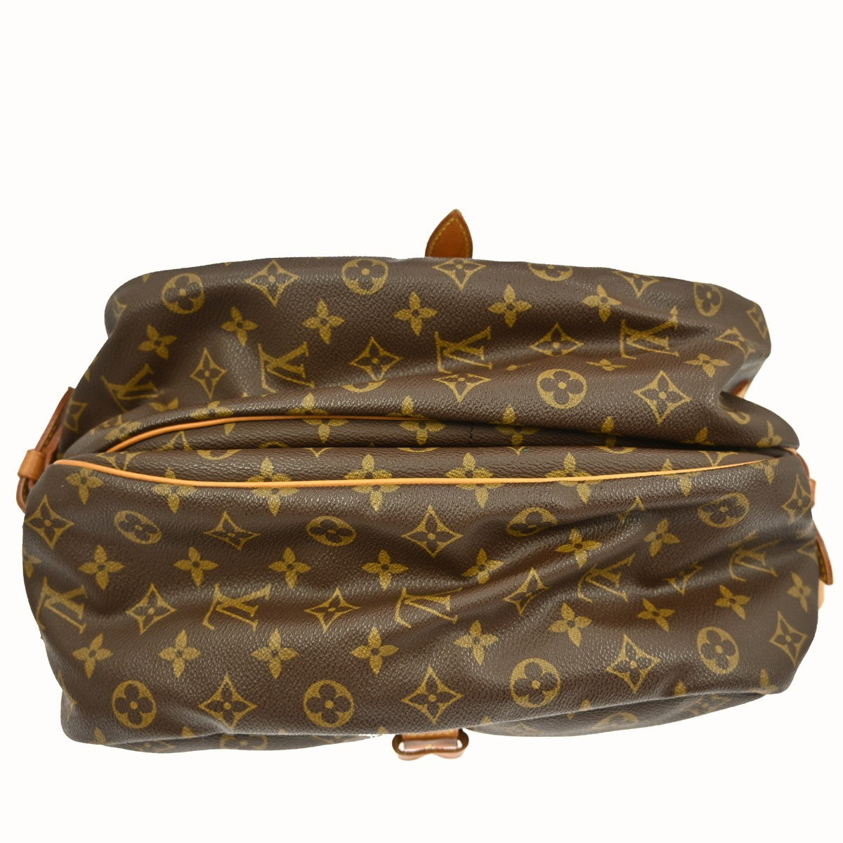 Louis Vuitton Saumur Handbag Monogram Canvas Brown Canvas Shoulder Bag Bag (Pre-Owned)