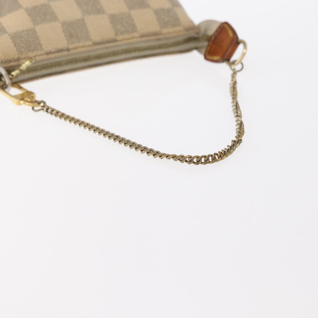 Louis Vuitton Mini Pochette Accessoires Damier Canvas White Canvas Clutche & Pouche Bag (Pre-Owned)