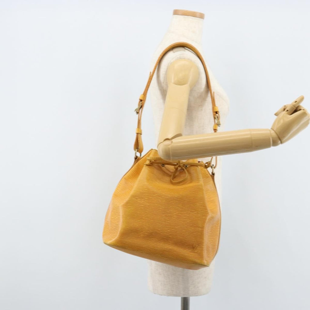 Louis Vuitton Petit Noe Handbag Epi Leather Yellow Leather Shoulder Bag Bag (Pre-Owned)