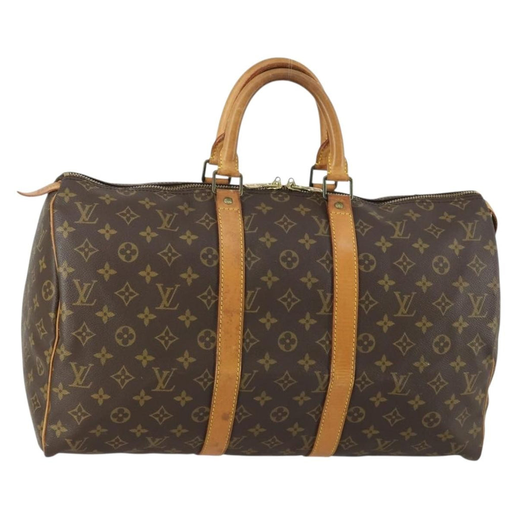 Louis Vuitton Keepall Bag Monogram Canvas Brown Canvas Travel Bag Bag (Pre-Owned)