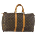 Louis Vuitton Keepall Bag Monogram Canvas Brown Canvas Travel Bag Bag (Pre-Owned)