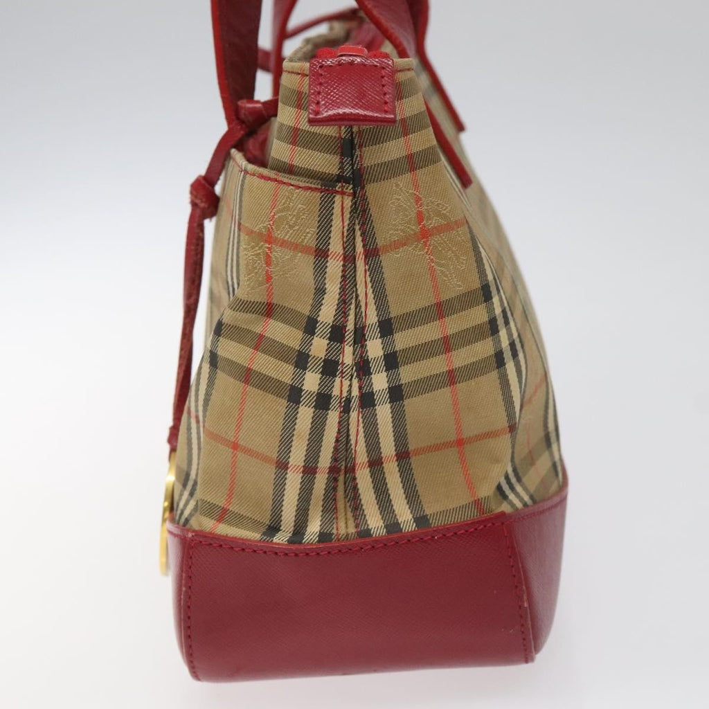 Burberry Nova Check Handbag Nova Check Canvas And Leather Beige Canvas Handbag (Pre-Owned)