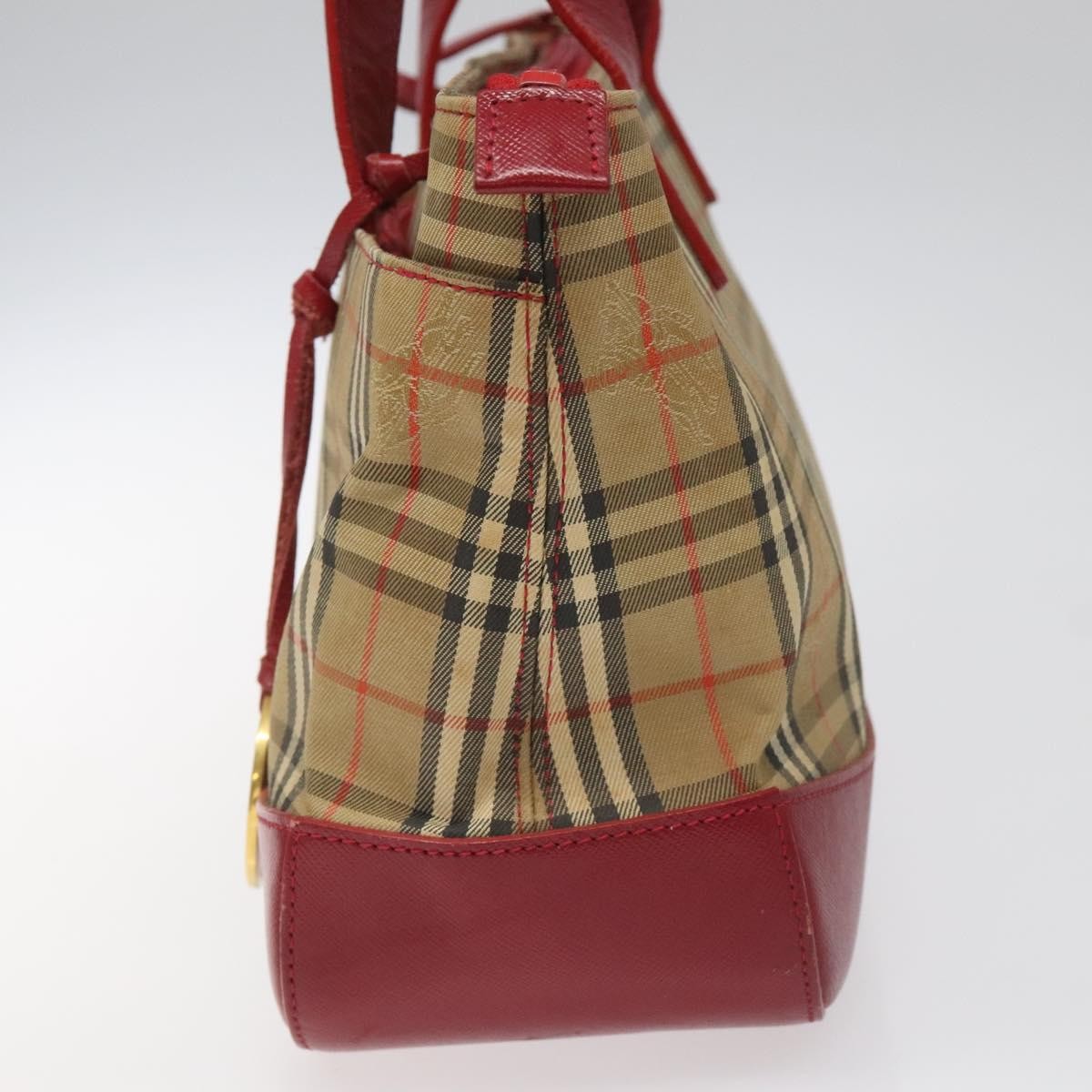 Burberry Nova Check Handbag Nova Check Canvas And Leather Beige Canvas Handbag (Pre-Owned)