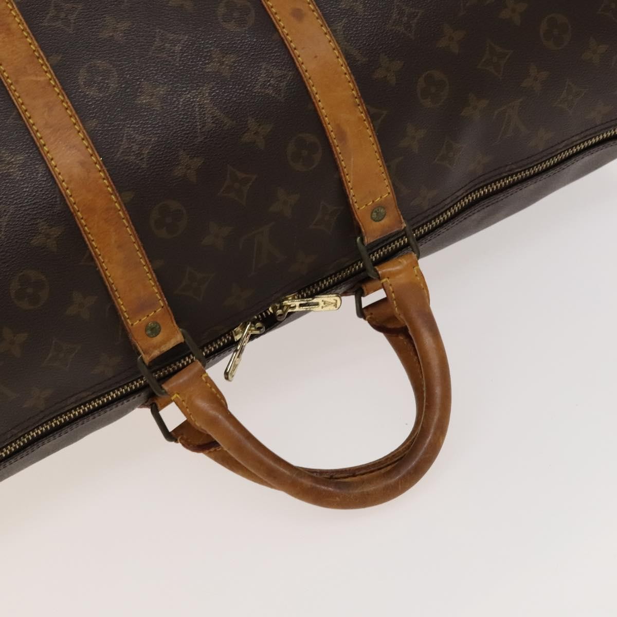 Louis Vuitton Keepall Bag Monogram Canvas Brown Canvas Travel Bag Bag (Pre-Owned)