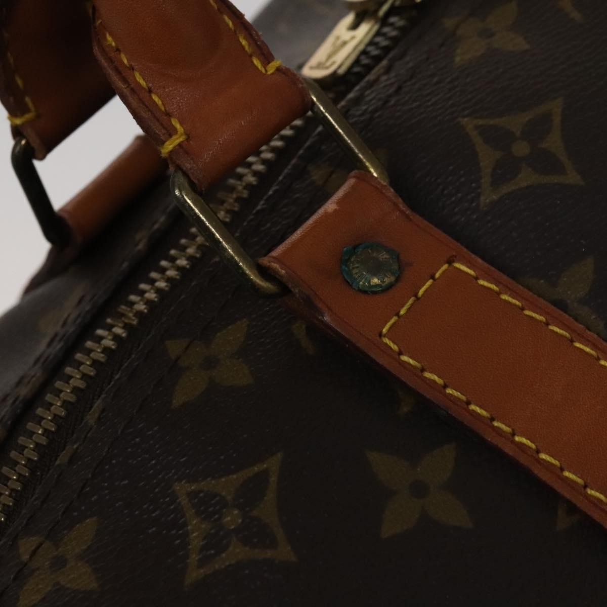 Louis Vuitton Keepall Bandouliere Bag Monogram Canvas Brown Canvas Travel Bag Bag (Pre-Owned)