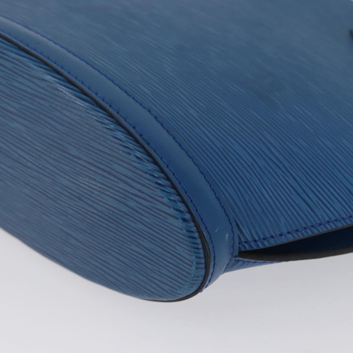 Louis Vuitton Saint Jacques Handbag Epi Leather Blue Leather Handbag (Pre-Owned)