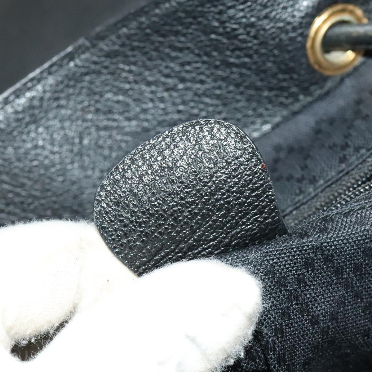 Gucci Vintage Bamboo Backpack Suede And Leather Black Suede Backpack Bag (Pre-Owned)