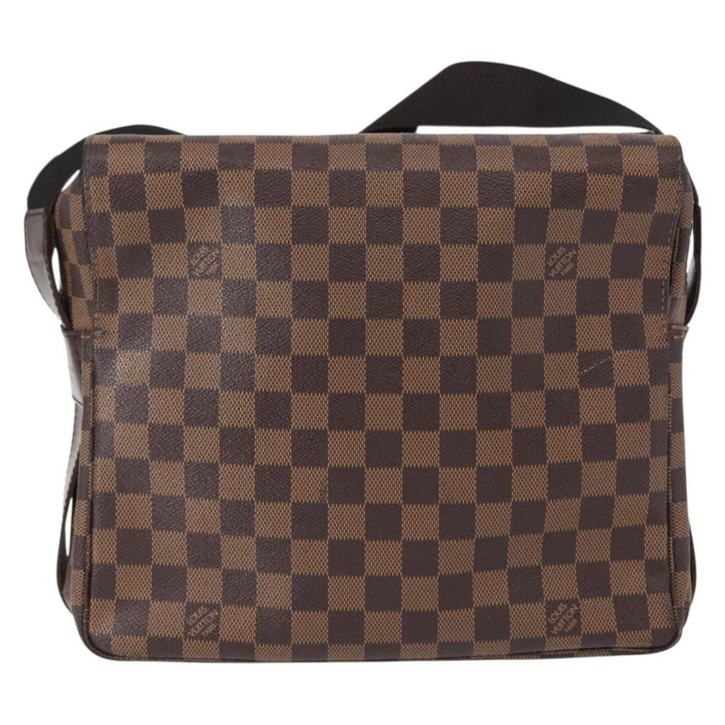 Louis Vuitton Naviglio Handbag Damier Brown Canvas Shoulder Bag Bag (Pre-Owned)