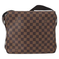Louis Vuitton Naviglio Handbag Damier Brown Canvas Shoulder Bag Bag (Pre-Owned)
