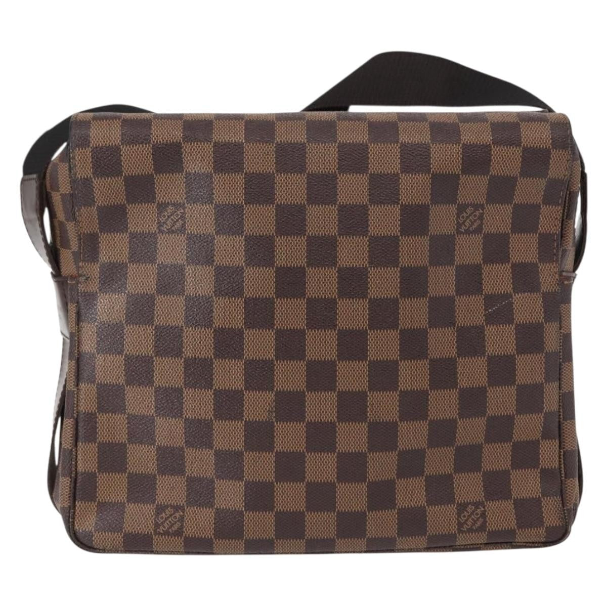 Louis Vuitton Naviglio Handbag Damier Brown Canvas Shoulder Bag Bag (Pre-Owned)