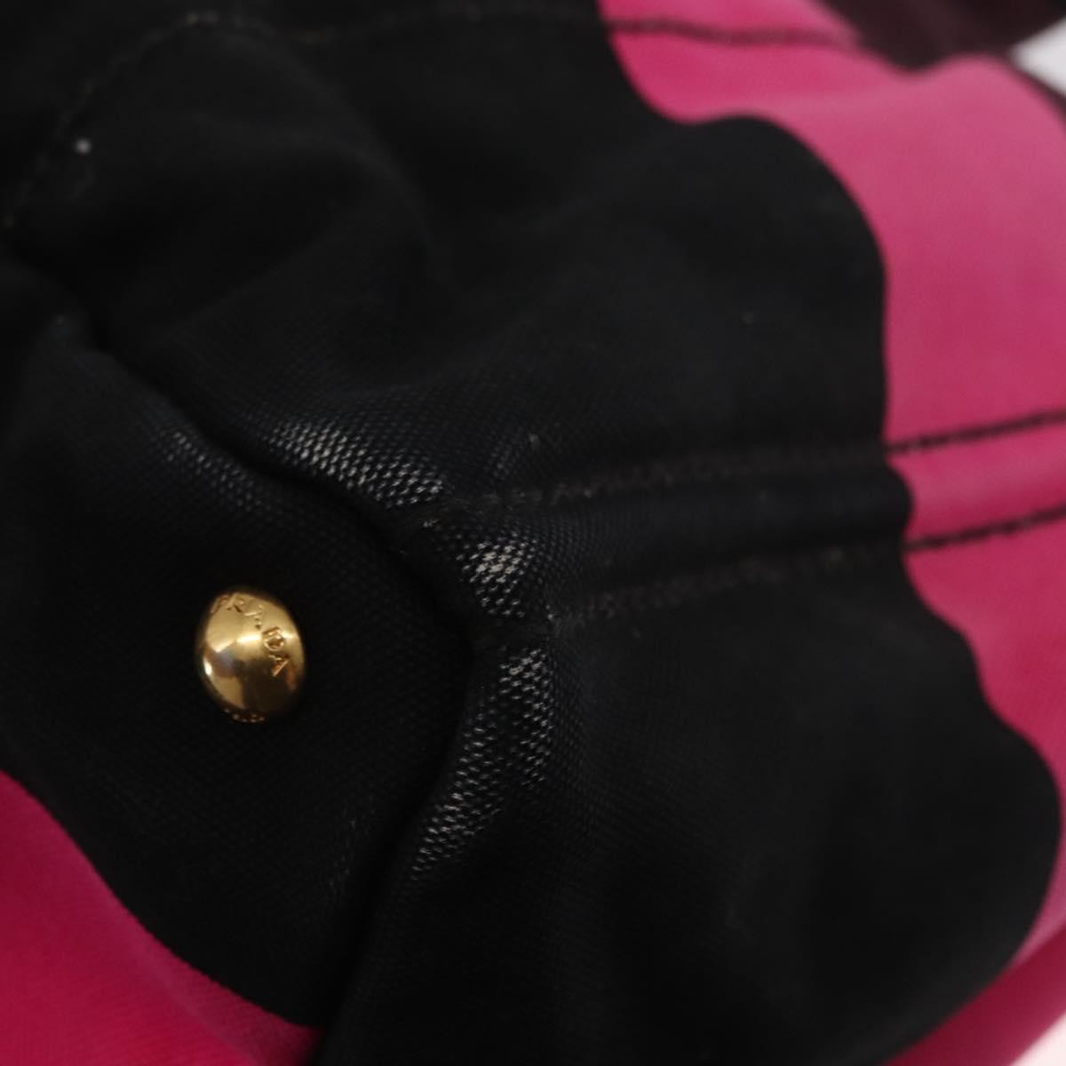Prada Canapa Tote Canvas Pink Canvas Tote Bag Bag (Pre-Owned)