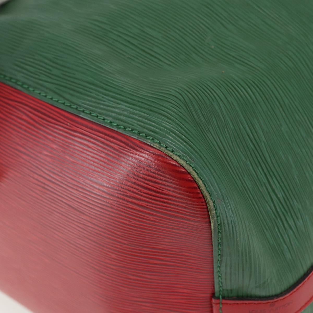 Louis Vuitton Bicolor Petit Noe Handbag Epi Leather Green Leather Bag (Pre-Owned)