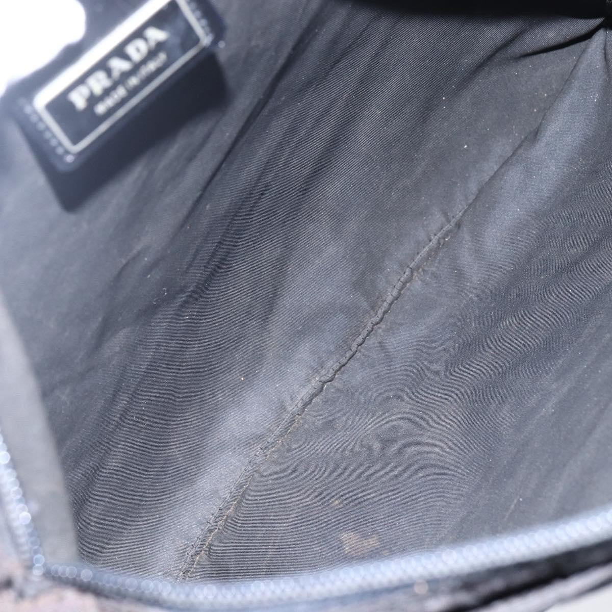 Prada Flat Messenger Bag Tessuto Black Nylon Shoulder Bag Bag (Pre-Owned)