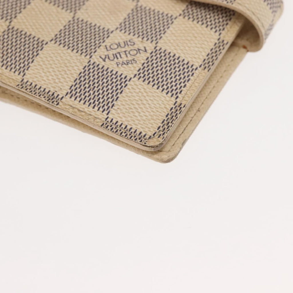 Louis Vuitton Agenda Cover Damier Azur Beige Canvas Toiletry Case Accessory (Pre-Owned)