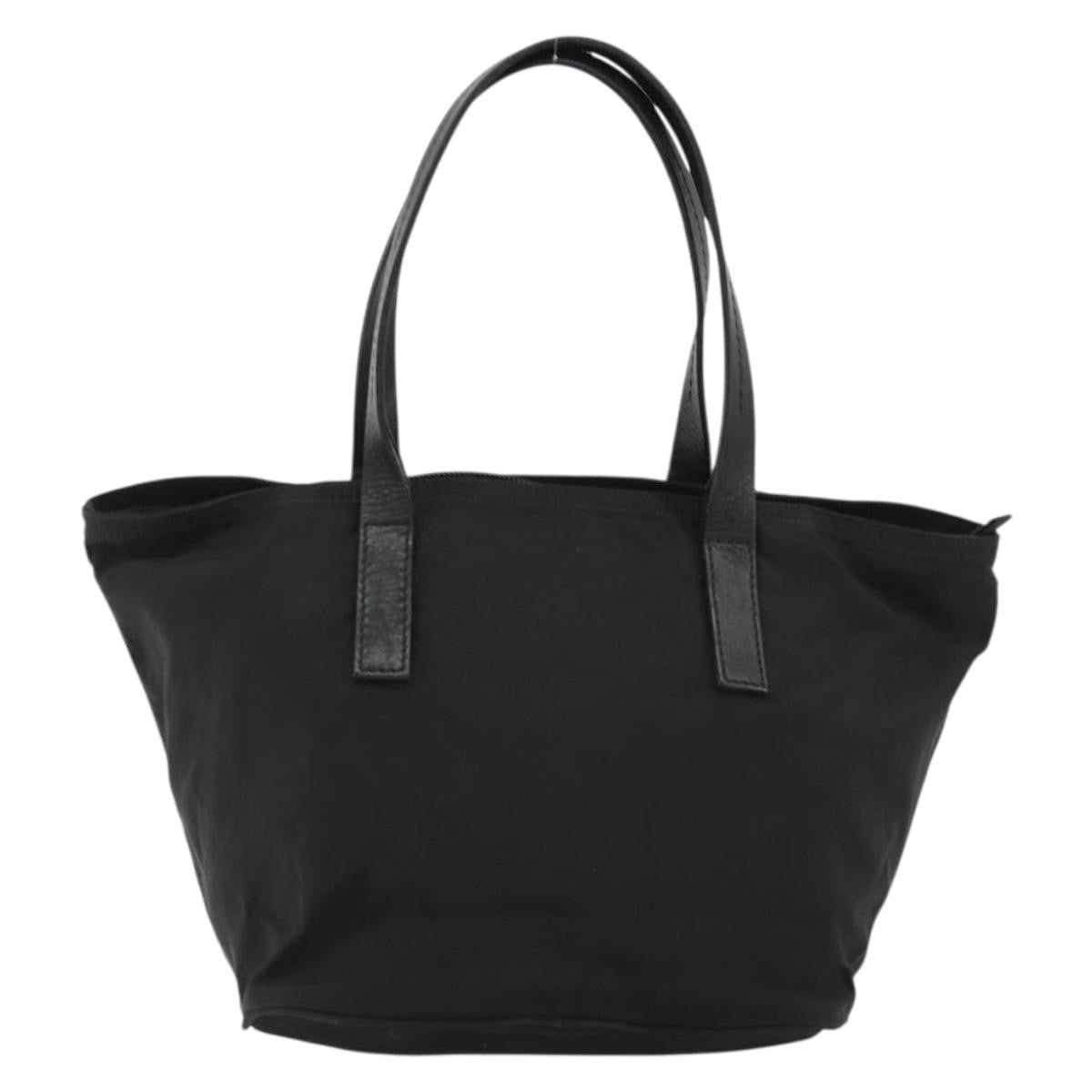 Prada Vintage Handbag Tessuto Black Nylon Handbag (Pre-Owned)