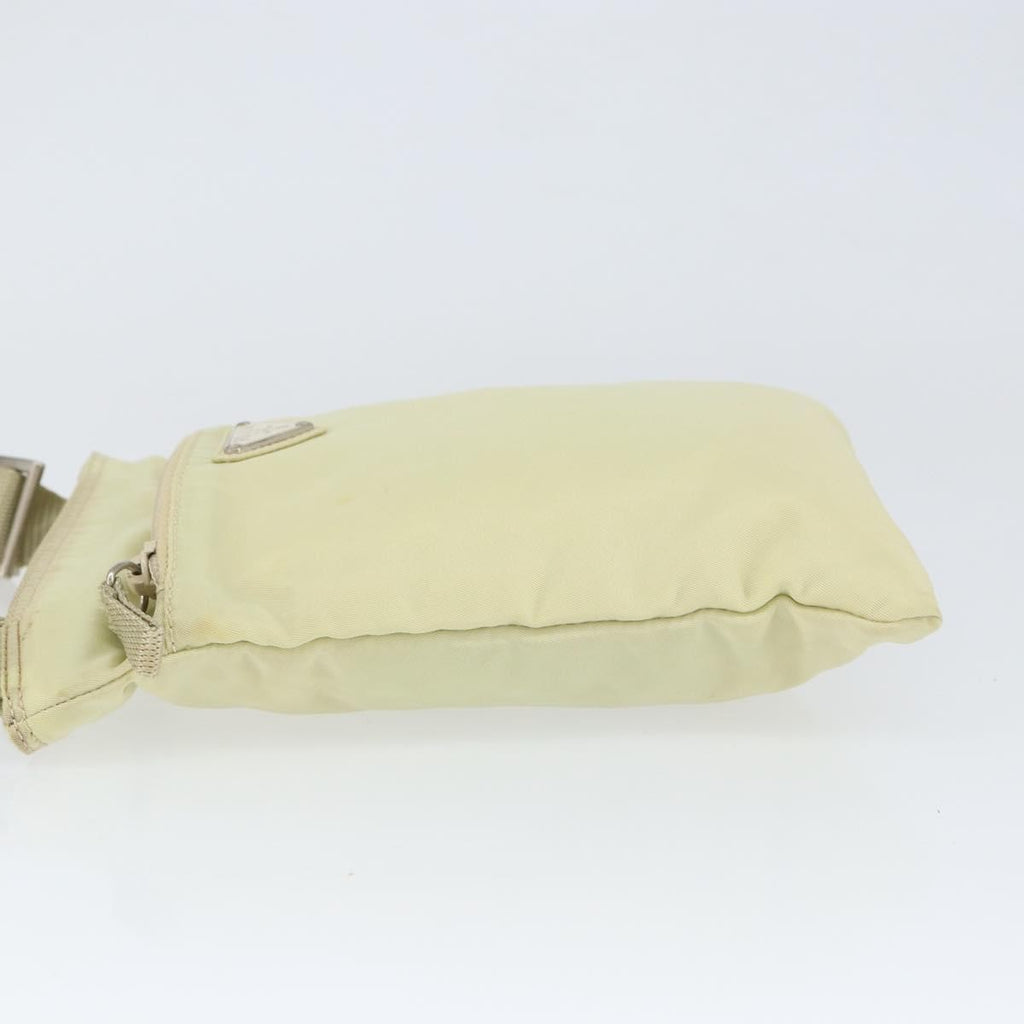Prada Flat Messenger Bag Tessuto Ecru Nylon Shoulder Bag Bag (Pre-Owned)