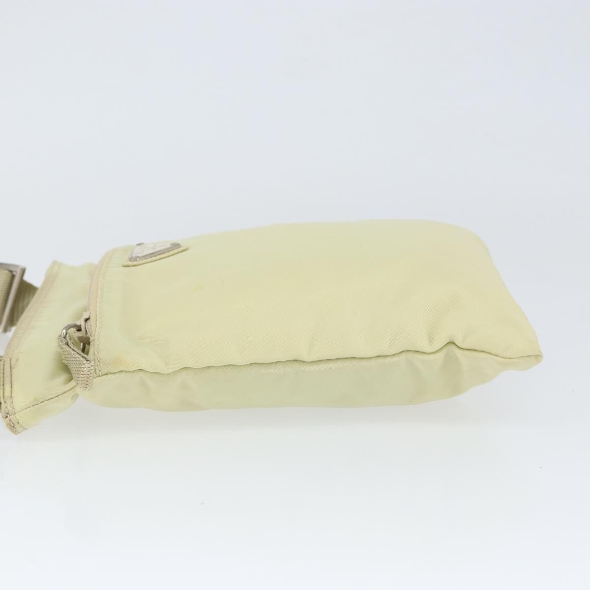 Prada Flat Messenger Bag Tessuto Ecru Nylon Shoulder Bag Bag (Pre-Owned)