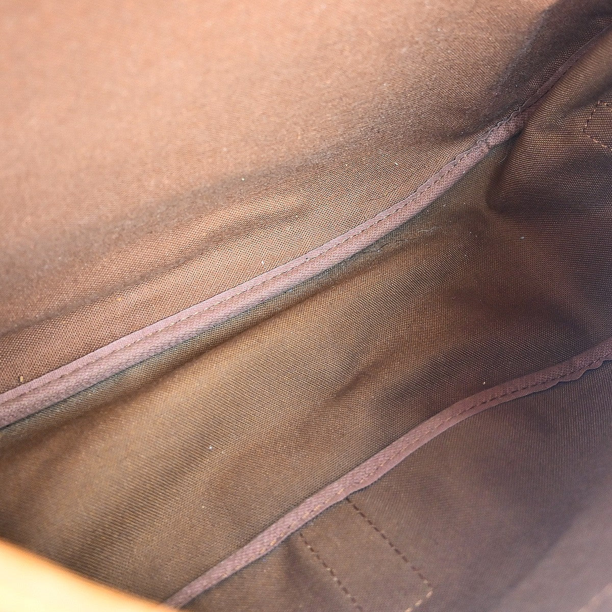 Louis Vuitton Saumur Handbag Monogram Canvas Brown Canvas Shoulder Bag Bag (Pre-Owned)