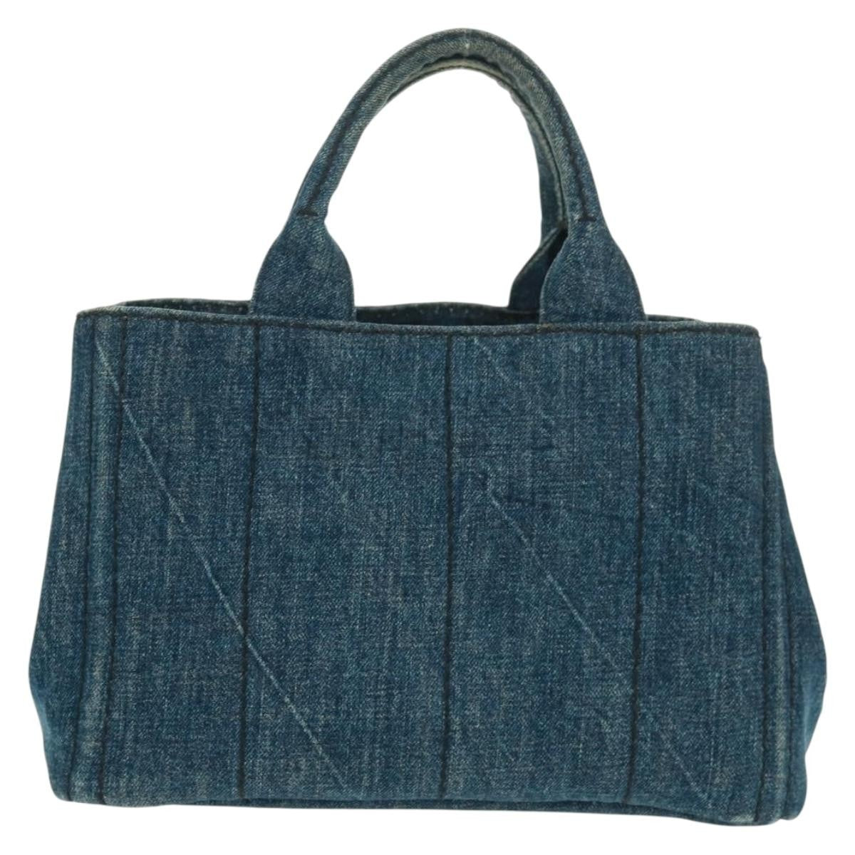 Prada Canapa Tote Denim Blue Denim_Jeans Tote Bag Bag (Pre-Owned)