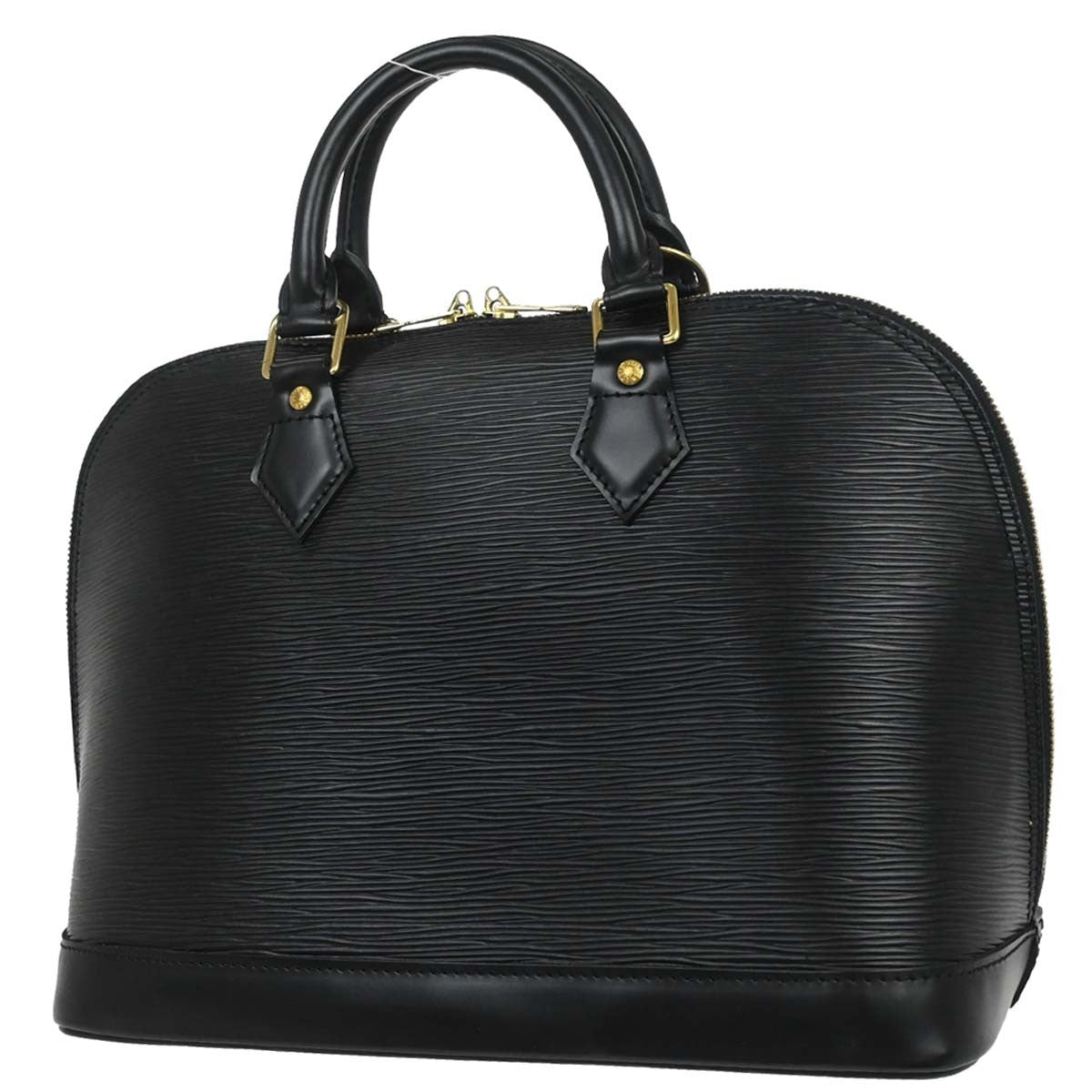 Louis Vuitton Alma Handbag Epi Leather Black Leather Handbag (Pre-Owned)