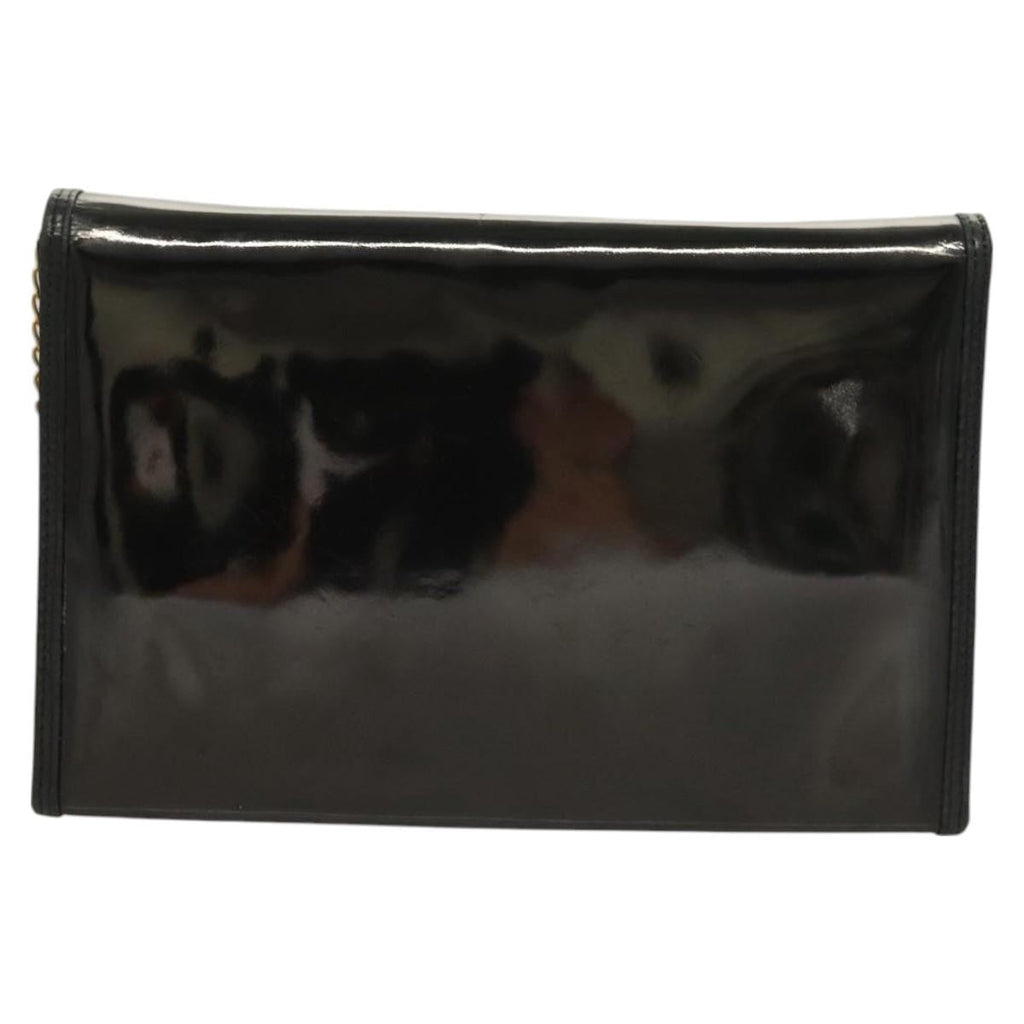 Chanel Cc Envelope Flap Crossbody Patent Leather Black Patent_Leather Clutche & Pouche Bag (Pre-Owned)