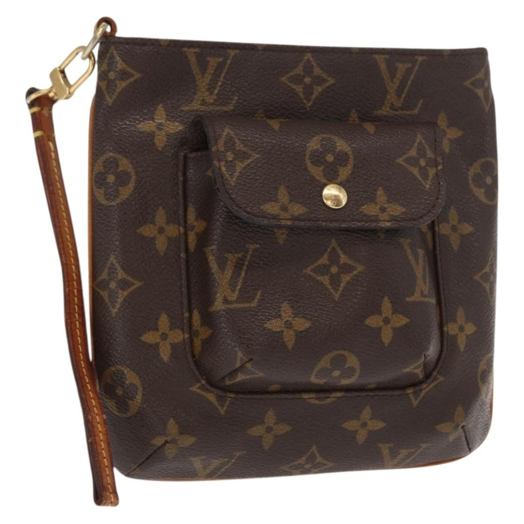 Louis Vuitton Partition Wristlet Clutch Monogram Canvas Brown Canvas Clutche & Pouche Bag (Pre-Owned)