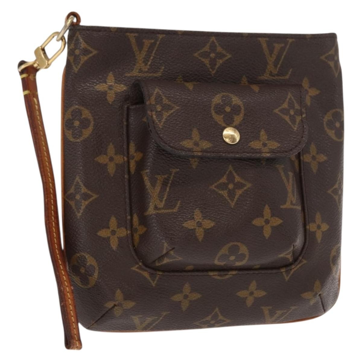Louis Vuitton Partition Wristlet Clutch Monogram Canvas Brown Canvas Clutche & Pouche Bag (Pre-Owned)