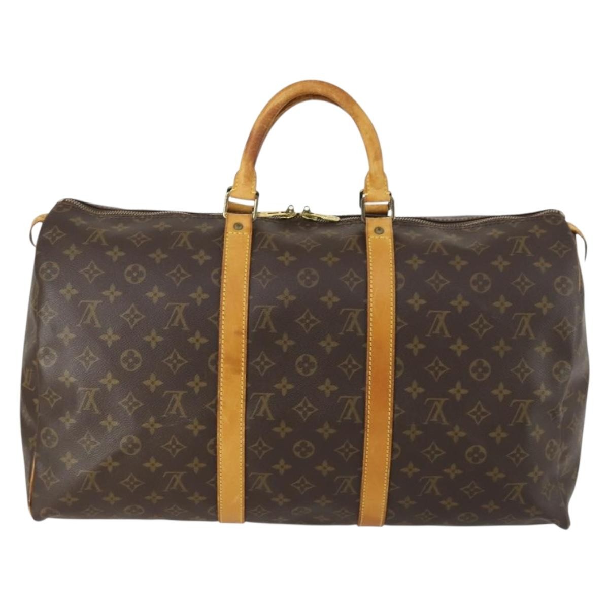 Louis Vuitton Keepall Bag Monogram Canvas Brown Canvas Travel Bag Bag (Pre-Owned)