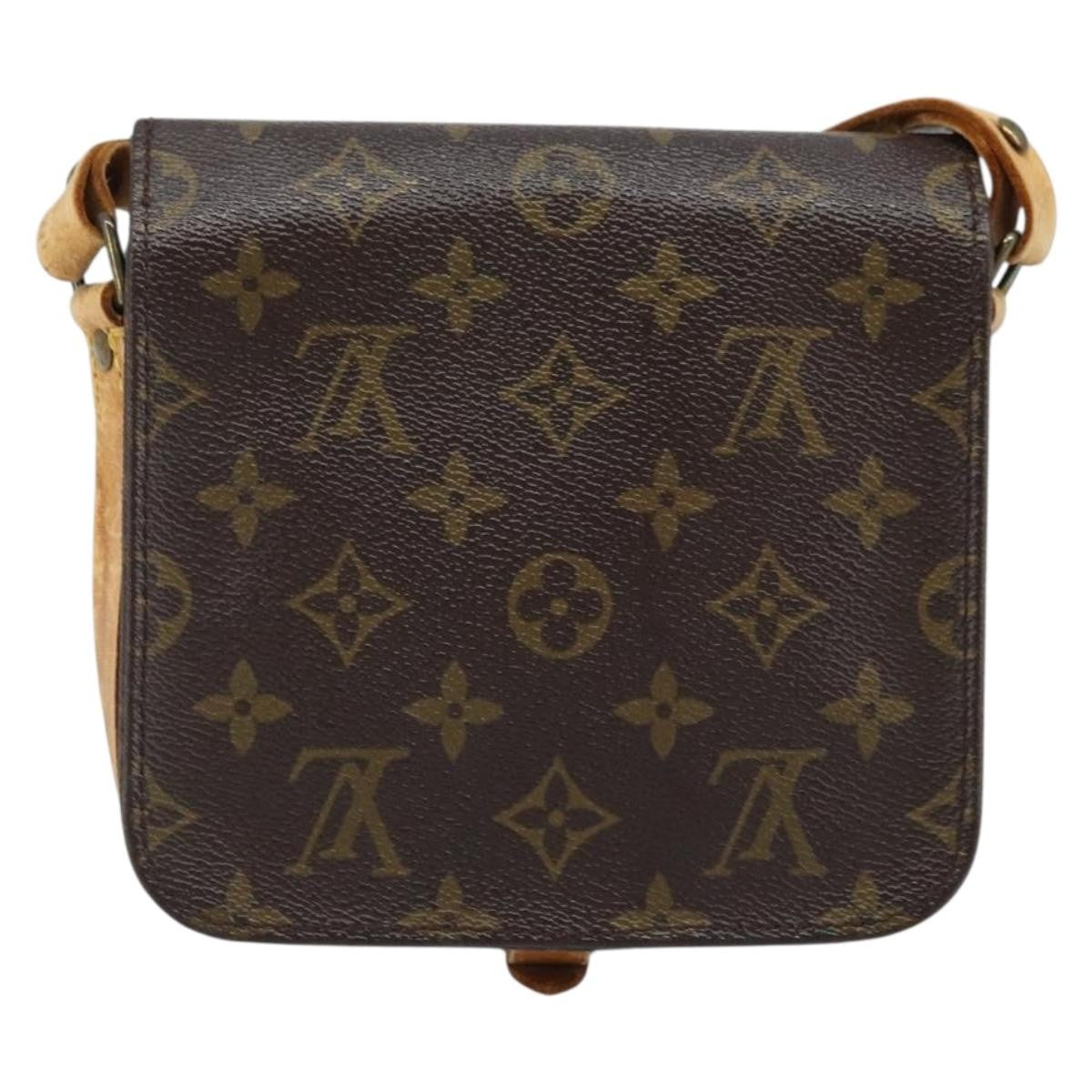 Louis Vuitton Cartouchiere Handbag Monogram Canvas Brown Canvas Shoulder Bag Bag (Pre-Owned)