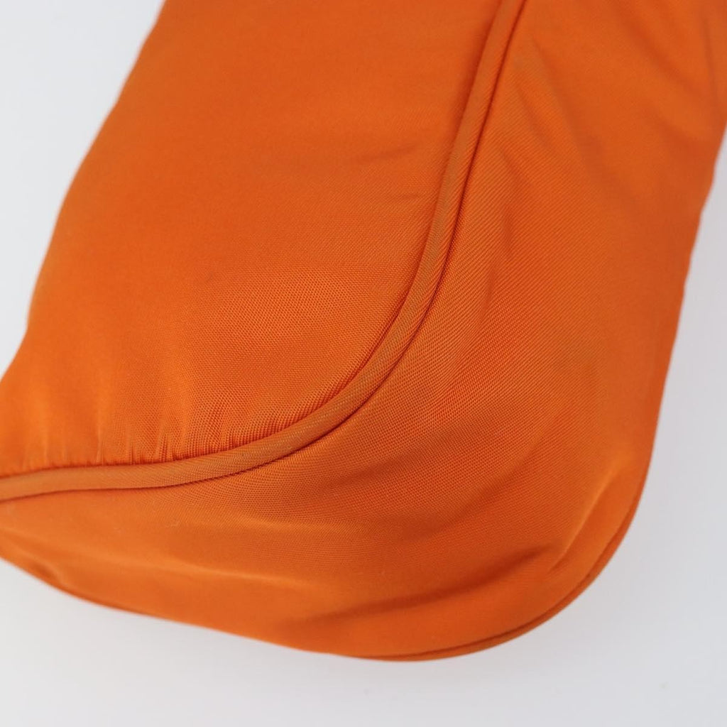 Prada Pochette Shoulder Bag Tessuto Orange Nylon Clutche & Pouche Bag (Pre-Owned)