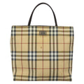 Burberry Nova Check Handbag Nova Check Canvas Beige Canvas Handbag (Pre-Owned)