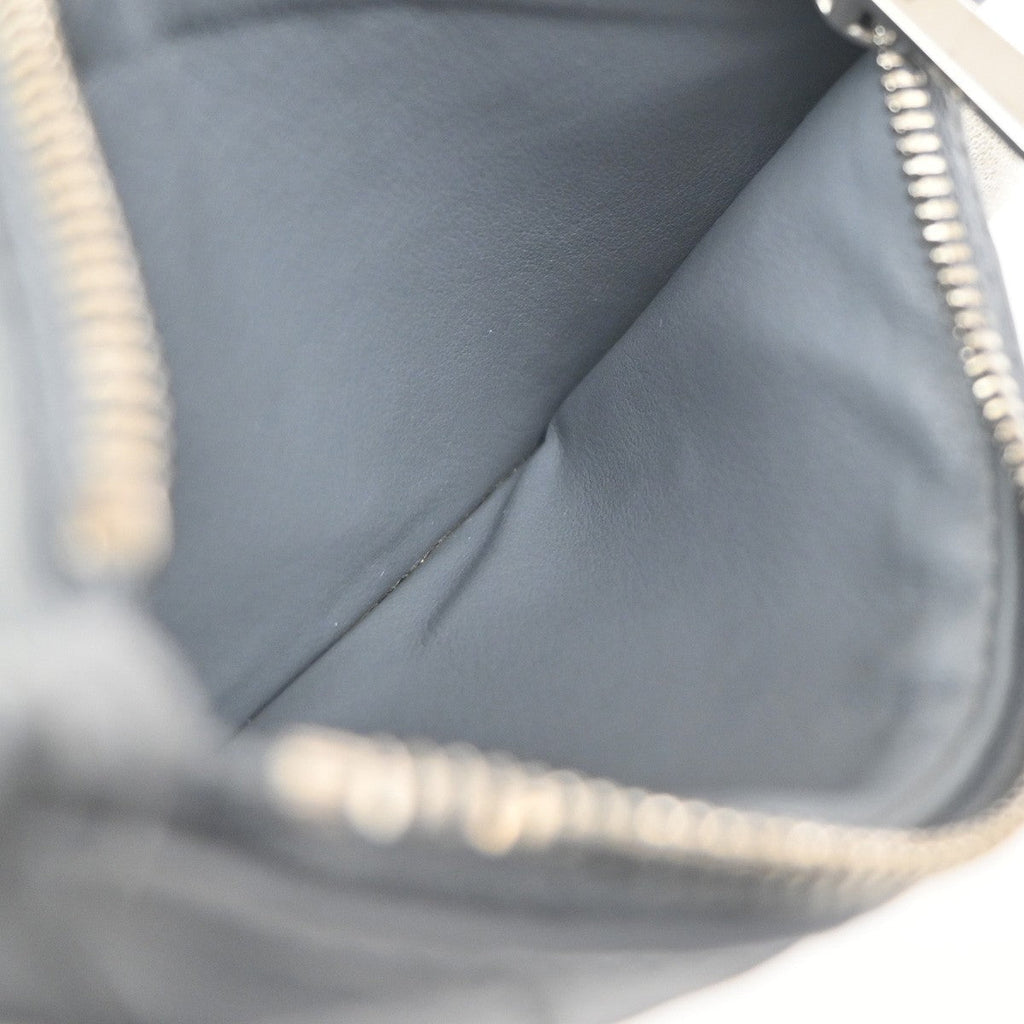 Bottega Veneta Zipped Card Holder Intrecciato Leather Gray Leather Wallets Accessory (Pre-Owned)