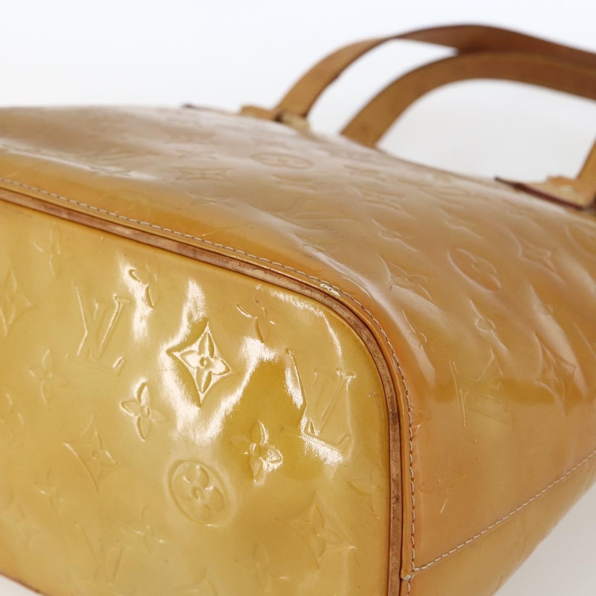 Louis Vuitton Houston Handbag Monogram Vernis Beige Patent_Leather Tote Bag Bag (Pre-Owned)