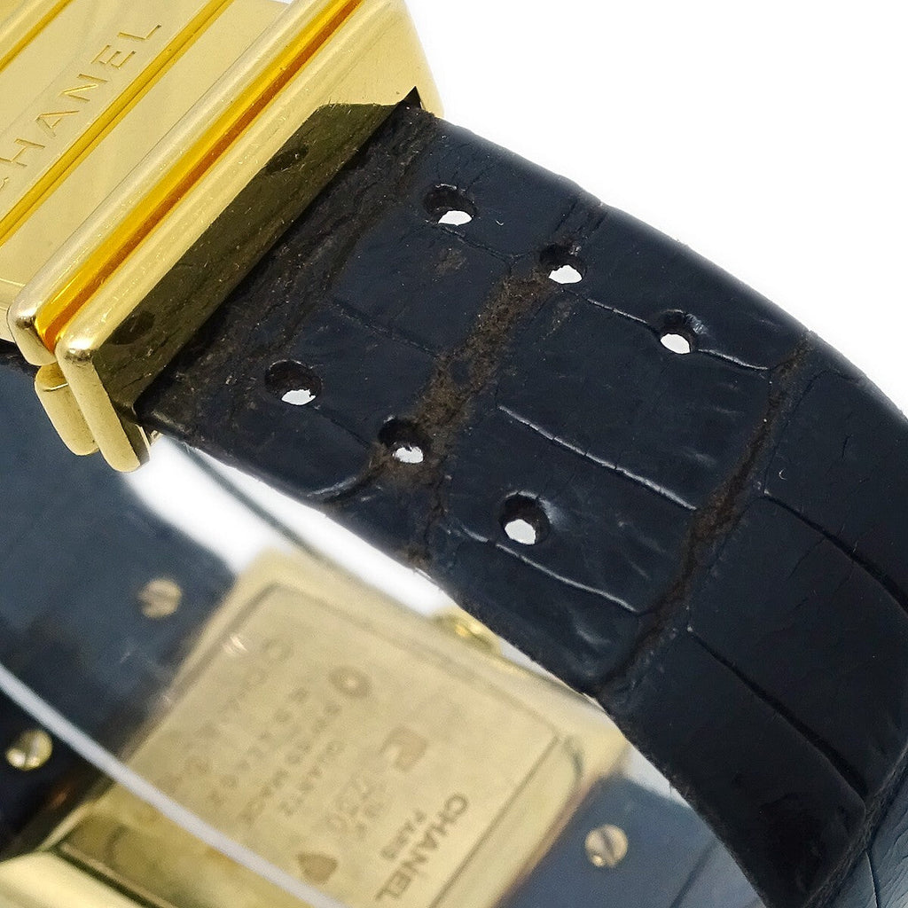 Chanel Mademoiselle Quartz Watch Yellow Gold With Diamond Bezel Watch (Pre-Owned)