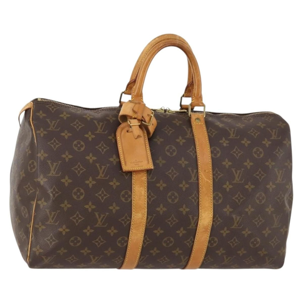Louis Vuitton Keepall Bag Monogram Canvas Brown Canvas Travel Bag Bag (Pre-Owned)