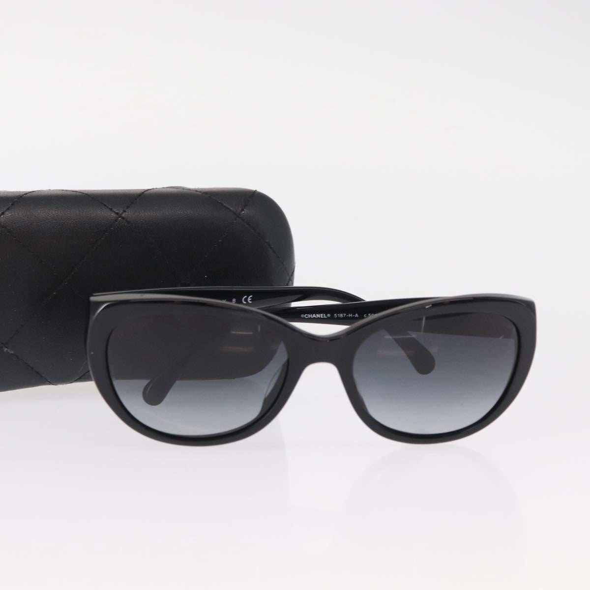 Chanel Camélia Sunglasses Plastic Black Plastic Sunglasse Accessory (Pre-Owned)