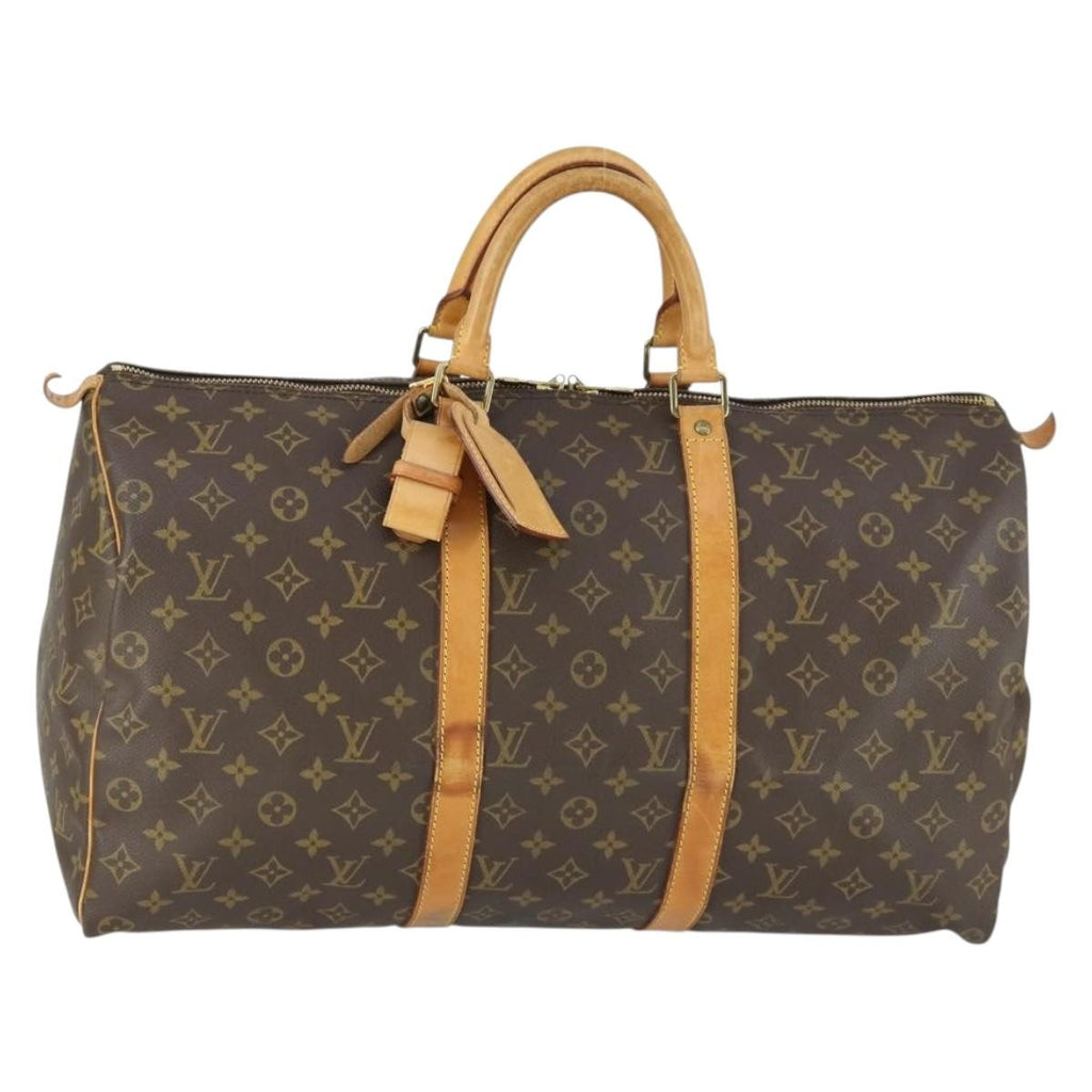 Louis Vuitton Keepall Bag Monogram Canvas Brown Canvas Travel Bag Bag (Pre-Owned)